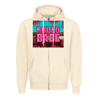 Sandshell rodeo babe cowhide leopard turquoise Zipper Hoodie - BarkalooDesign