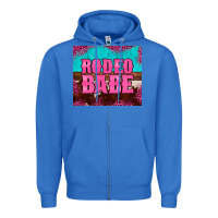 True Royal rodeo babe cowhide leopard turquoise Zipper Hoodie - BarkalooDesign