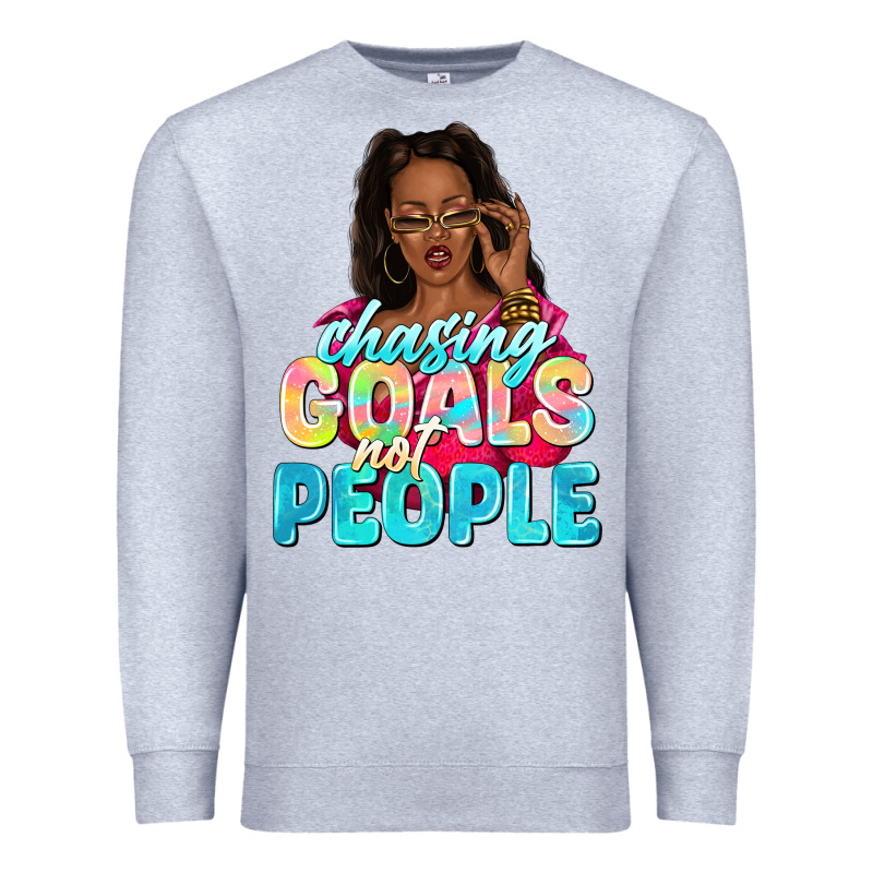 Chasing Goals Not People Premium Sweatshirt by NancyCooperArtShop | Teevron