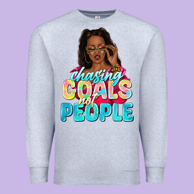Chasing Goals Not People Premium Sweatshirt Designed By Nancycooperartshop