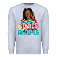 Heather Grey chasing goals not people Premium Sweatshirt - NancyCooperArtShop