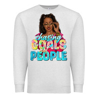 Oatmeal Heather chasing goals not people Premium Sweatshirt - NancyCooperArtShop