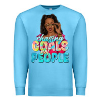 Ocean Blue chasing goals not people Premium Sweatshirt - NancyCooperArtShop