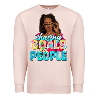 Pale Pink chasing goals not people Premium Sweatshirt - NancyCooperArtShop