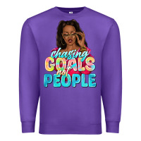 Purple chasing goals not people Premium Sweatshirt - NancyCooperArtShop
