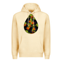 Pina Colada Black Cat Halloween Teardrop Premium Hoodie - LillyAllenDesigns