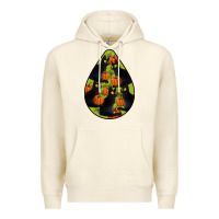 Sandshell Black Cat Halloween Teardrop Premium Hoodie - LillyAllenDesigns