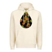 Tofu Black Cat Halloween Teardrop Premium Hoodie - LillyAllenDesigns