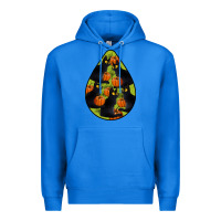 True Royal Black Cat Halloween Teardrop Premium Hoodie - LillyAllenDesigns