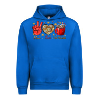 Cobalt Peace love hot chocolate Urban Hoodie - NancyCooperArtShop
