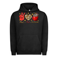 Pigment Black Peace love hot chocolate Urban Hoodie - NancyCooperArtShop