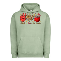 Pigment Oil Green Peace love hot chocolate Urban Hoodie - NancyCooperArtShop