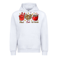 White Peace love hot chocolate Urban Hoodie - NancyCooperArtShop