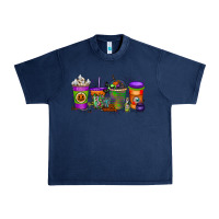 Navy Halloween Coffee Drink Urban Heavy Tee - RacoonDesign