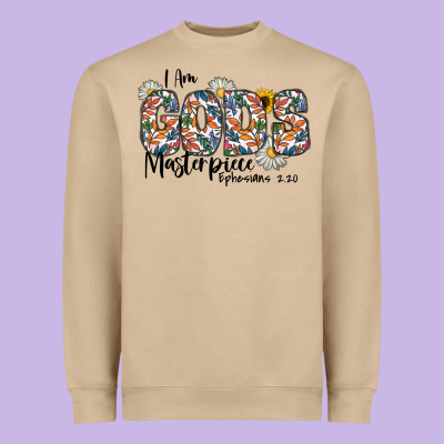 I Am Gods Master Piece Ephesians Heavyweight Sweatshirt Designed By Cowhidedigitalart