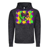 Vintage Black mardi gras hearts Vintage Hoodie - JahusDesignShop