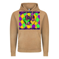 Mardi Gras Hearts Vintage Hoodie | Teevron
