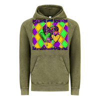 Vintage Olive mardi gras hearts Vintage Hoodie - JahusDesignShop