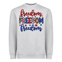 Heather Grey Freedom freedom freedom Heavyweight Sweatshirt - Neo Western
