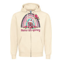 Sandshell nurse life spring rainbow Zipper Hoodie - BarkalooDesign