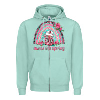 Seafoam nurse life spring rainbow Zipper Hoodie - BarkalooDesign