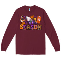 Burgundy tis the season basketball Long Sleeve Tee - Jasminsmagicworld