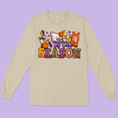 Tis The Season Basketball Long Sleeve Tee Designed By Jasminsmagicworld
