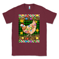Burgundy Christmas Chicken Classic Tee - Artiststas