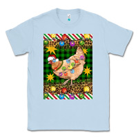 Dusty Blue Christmas Chicken Classic Tee - Artiststas