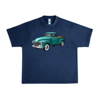 Navy western truck left 34 view Urban Heavy Tee - FaDigitalArtStudio