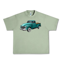 Oil Green western truck left 34 view Urban Heavy Tee - FaDigitalArtStudio