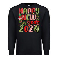 Black happy new year 2024 Premium Sweatshirt - MaliasSmallBusiness