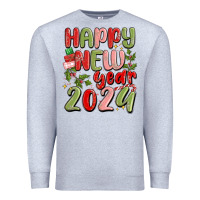 Heather Grey happy new year 2024 Premium Sweatshirt - MaliasSmallBusiness