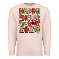 Pale Pink happy new year 2024 Premium Sweatshirt - MaliasSmallBusiness