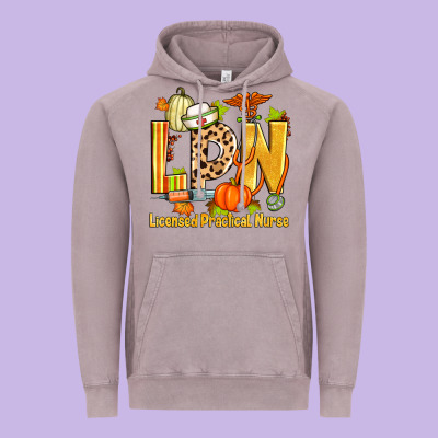 Fall Lpn Licensed Practical Nurse Vintage Hoodie Designed By Zillion Design Studio