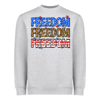 Heather Grey Freedom freedom freedom Heavyweight Sweatshirt - Neo Western