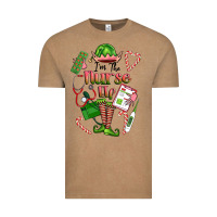 Vintage Coffee im the nurse elf Vintage Tee - FaDigitalArtStudio