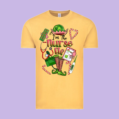 Im The Nurse Elf Vintage Tee Designed By Fadigitalartstudio