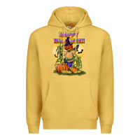 Antique Gold happy halloween Premium Hoodie - LillyAllenDesigns