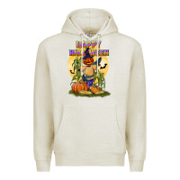 Oatmeal Heather happy halloween Premium Hoodie - LillyAllenDesigns