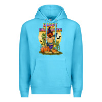 Ocean Blue happy halloween Premium Hoodie - LillyAllenDesigns