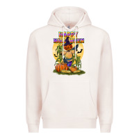 Pale Pink happy halloween Premium Hoodie - LillyAllenDesigns