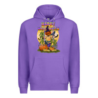 Purple happy halloween Premium Hoodie - LillyAllenDesigns