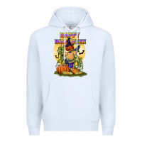 White happy halloween Premium Hoodie - LillyAllenDesigns