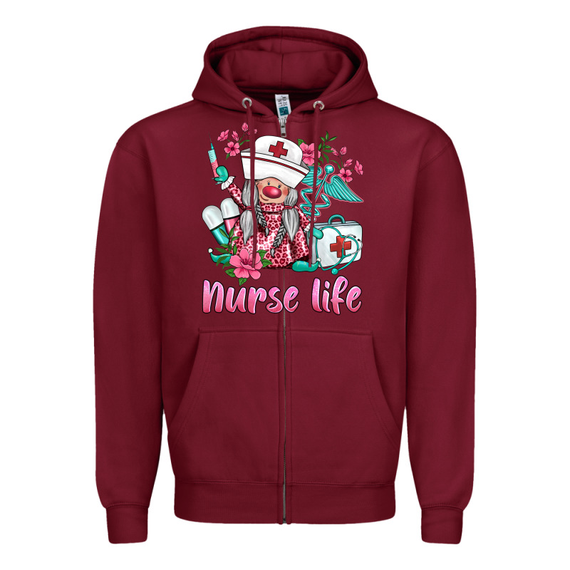 Nurse Gnomies Nurse  Life Spring Zipper Hoodie by BarkalooDesign | Teevron