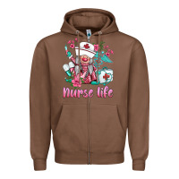Chestnut nurse gnomies nurse  life spring Zipper Hoodie - BarkalooDesign