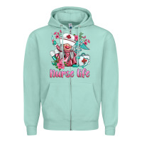 Seafoam nurse gnomies nurse  life spring Zipper Hoodie - BarkalooDesign