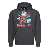 Smoke nurse gnomies nurse  life spring Zipper Hoodie - BarkalooDesign