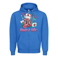 True Royal nurse gnomies nurse  life spring Zipper Hoodie - BarkalooDesign