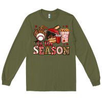 Army Green tis the season baseball Long Sleeve Tee - Jasminsmagicworld